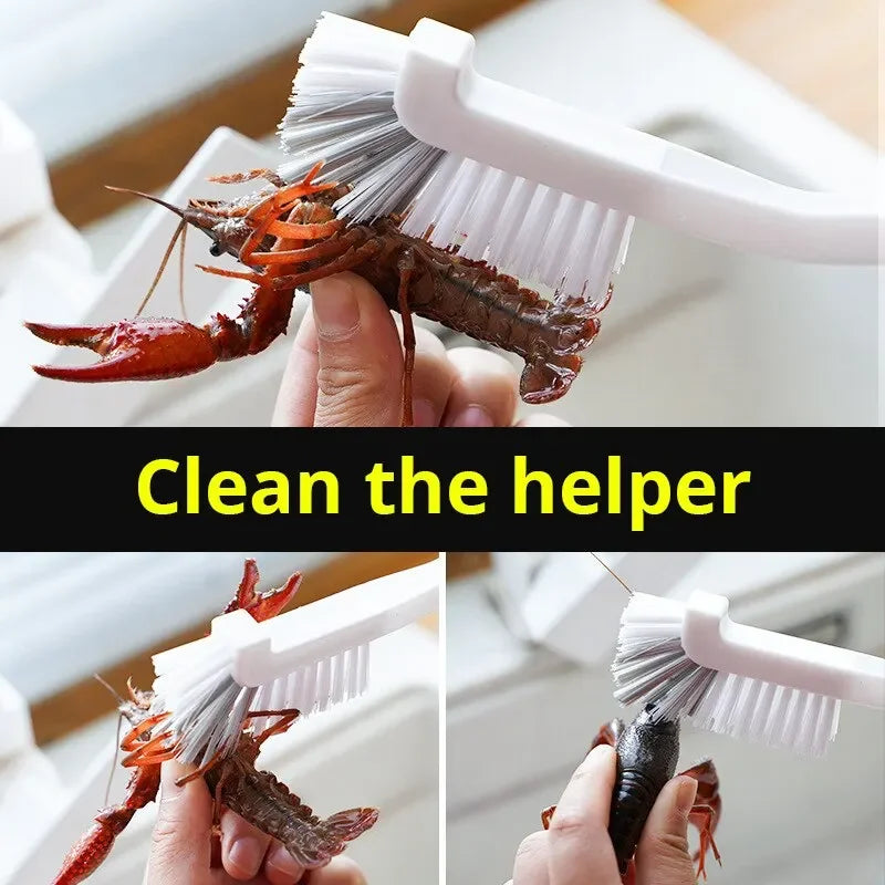 Japanese Sink & Motorcycle Cleaning Brush - Long Handle Elbow Design for Tail Holes & Crevices
