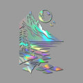 Mountain, River and Moon Nature Car Decal, S, M or L