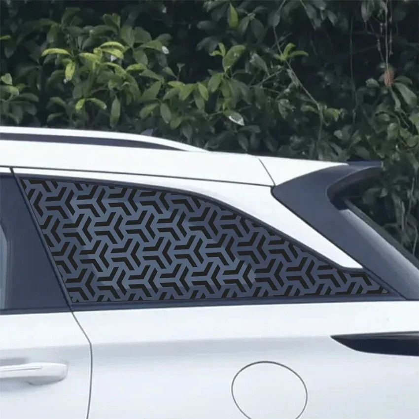 Honeycomb Matte Black Triangle Window Decal, 1, 2 or 4 pcs