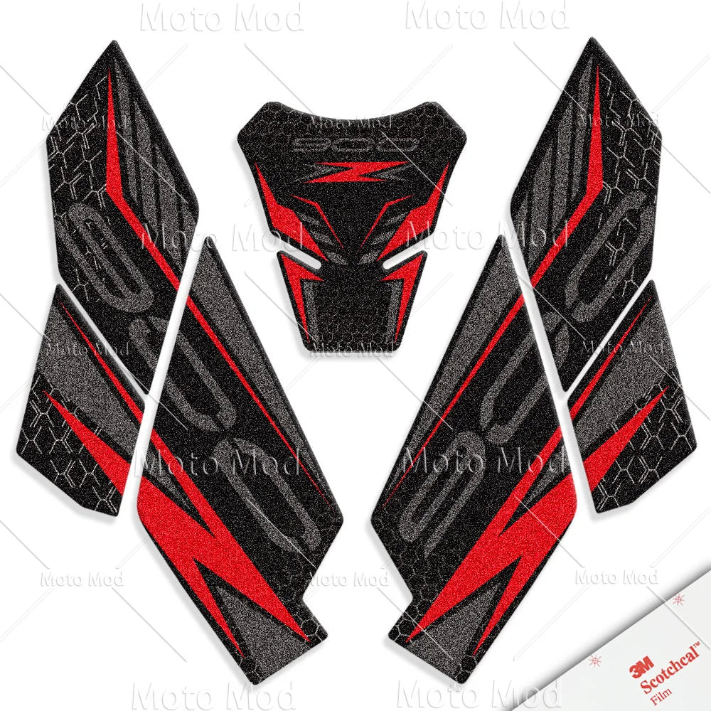 3M Anti-Slip Fuel Tank Pad Sticker Kit for Kawasaki Z900 2017-2024 - view 6