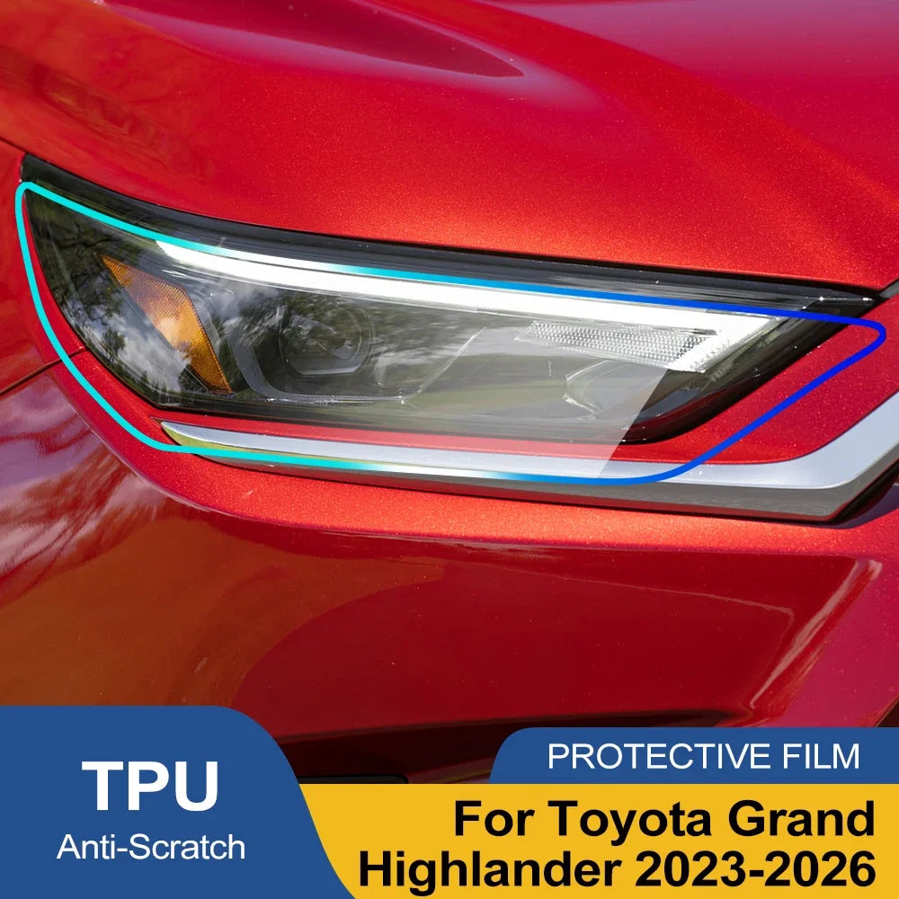 Smoke Black Headlight Protection Film for Toyota Grand Highlander - view 7