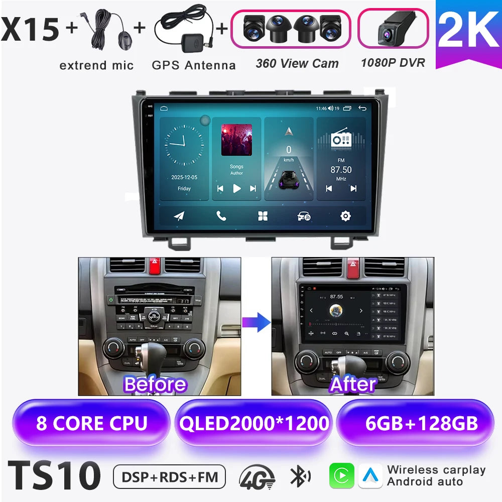 Honda CR-V 2007-2011 Multimedia Nav Radio - Android Auto & CarPlay - image 8