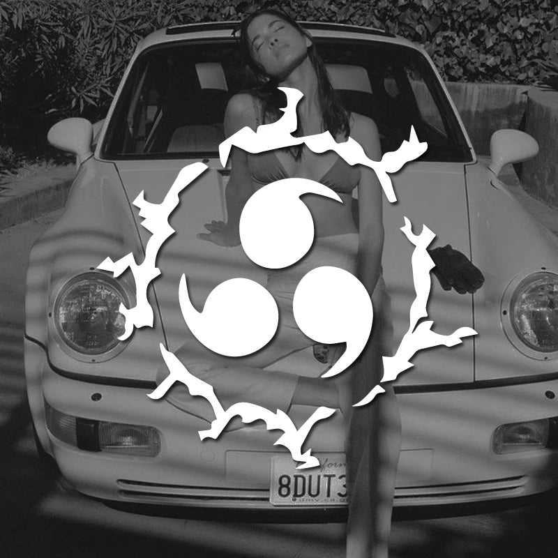 Cartoon-Style Swirl Mark Vinyl Decal for Cars and Trucks
