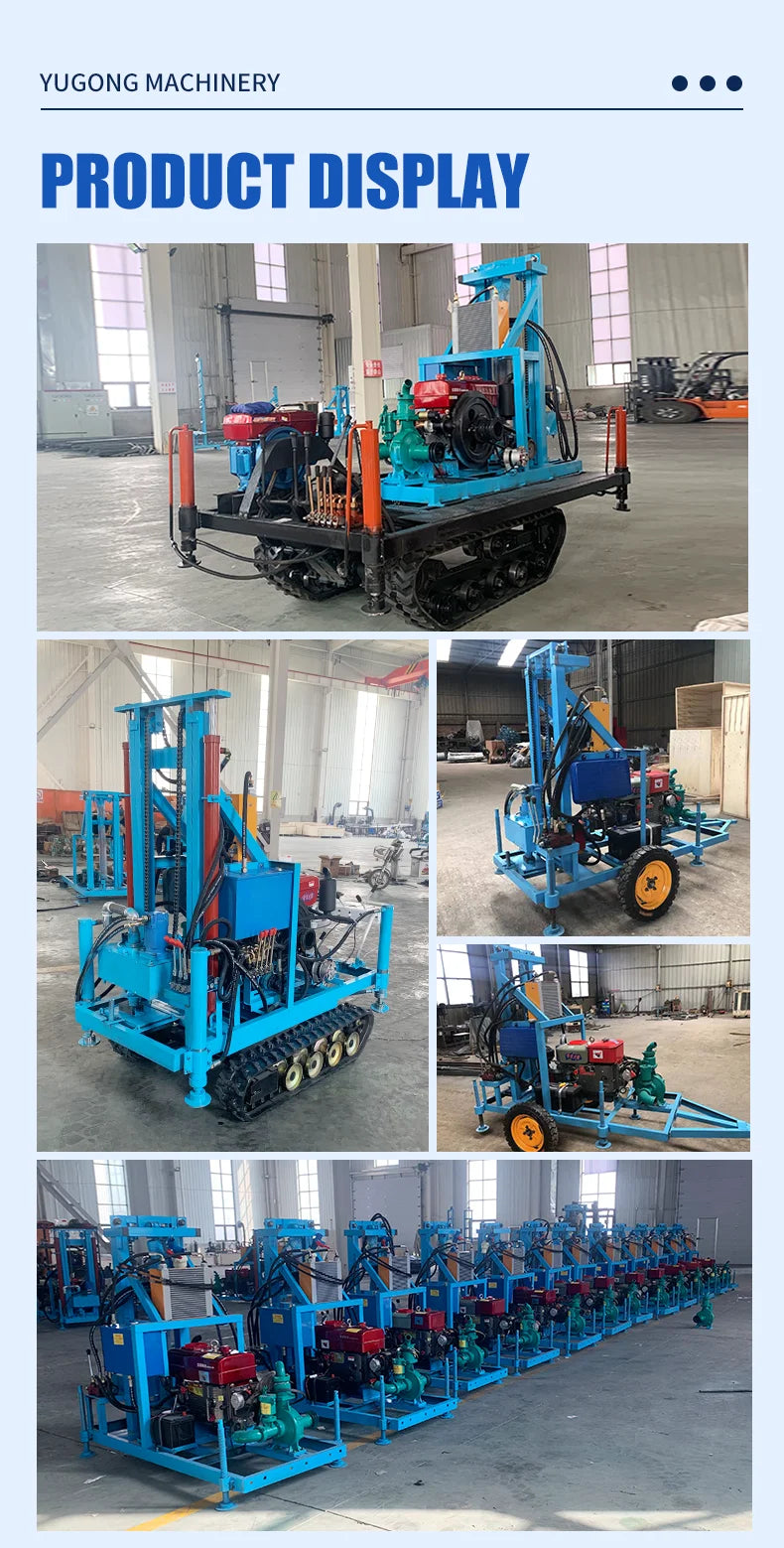 120m Portable Hydraulic Water Well Drilling Rig, Diesel Powered - view 13