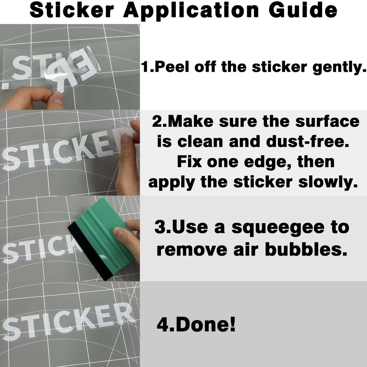 3pc Arabic Calligraphy Vinyl Decals for Car, Mirror and Helmet - view 7
