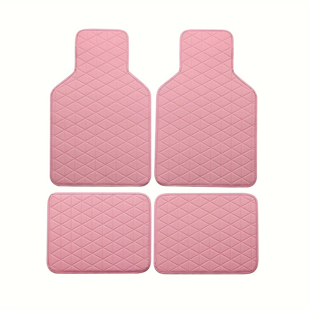 Waterproof PU Leather Car Floor Mat Set – 4 Piece - image 9