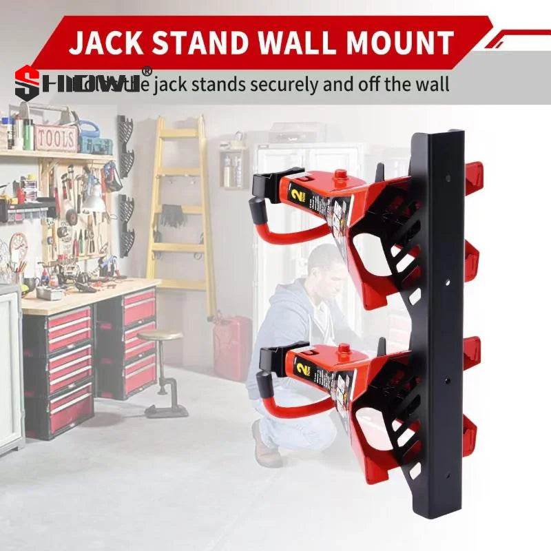 Jack Stand Wall Mounted Storage Rack Organizer Hanger Hook Heavy Duty Bracket