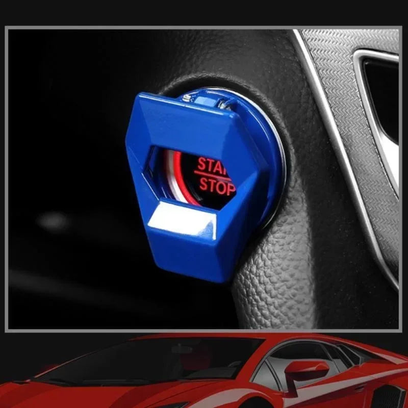 Car Engine Start Stop Switch Button Protective Cover, Anti Scratch Car Interior Design Car Product Accessories