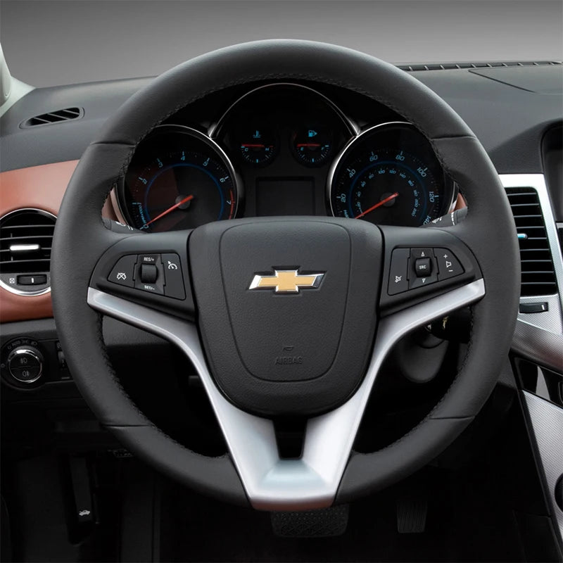 Premium Nappa Leather Steering Wheel Cover for Chevy Cruze Aveo - image 8