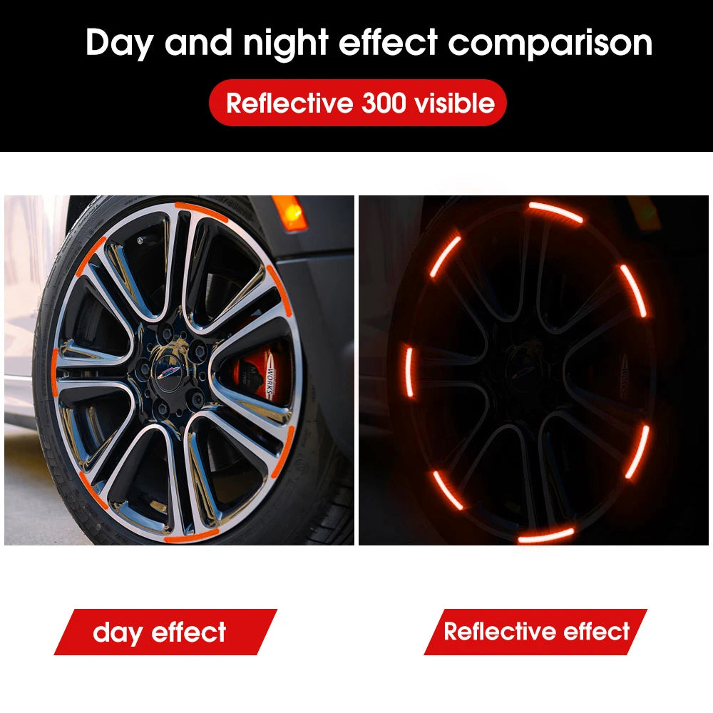 Reflective Wheel Rim Strips for Car and Motorcycle Tyres, 20-40pc - view 12