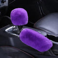 Plush Car Handbrake & Shift Knob Cover Set - Winter Warm - image 2