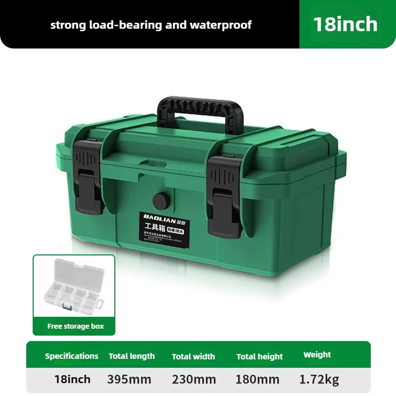 Portable Plastic Tool Box Waterproof Multifunctional Electrician Storage Shockproof Case