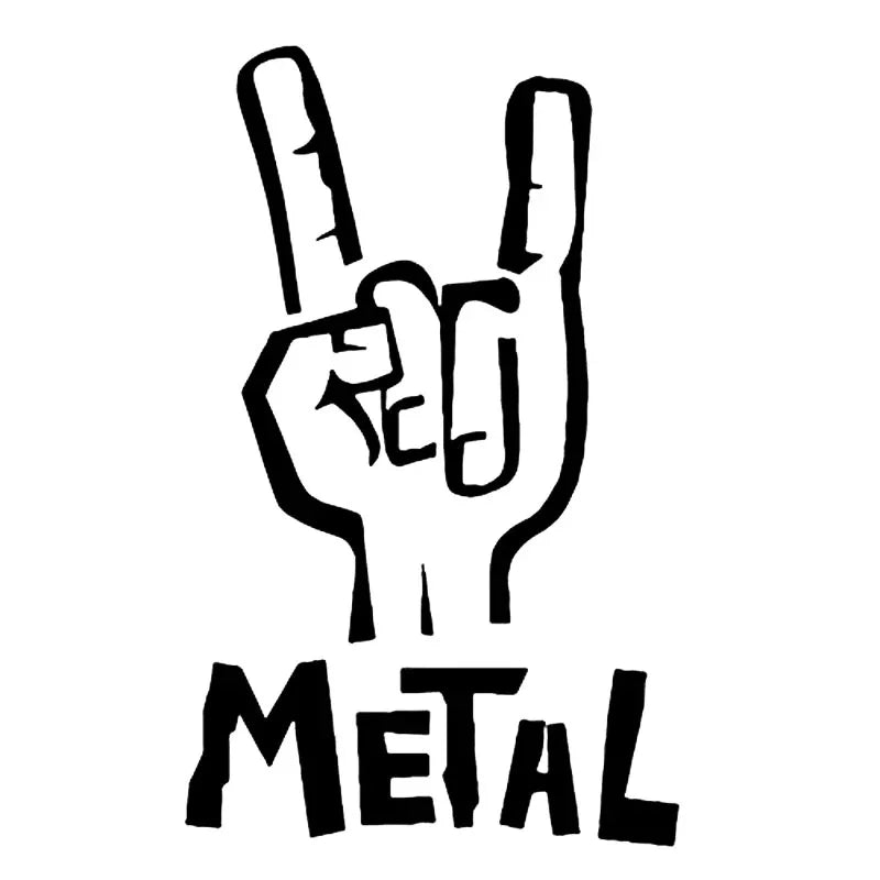 Heavy Metal Bass Guitar Car Sticker - Vinyl Decal