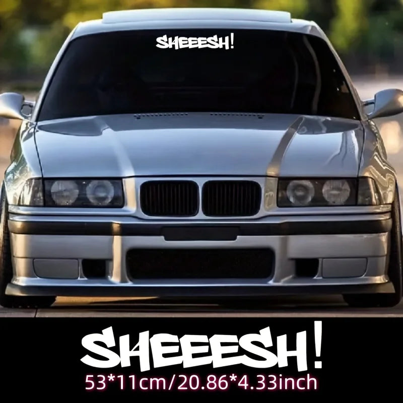 2D JDM Sheeesh Vinyl Sticker for Front and Rear Windshield - view 8