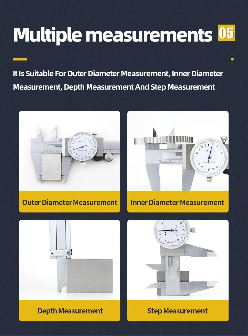 Stainless Steel Vernier Dial Caliper 0-150mm Measuring Tool - image 28