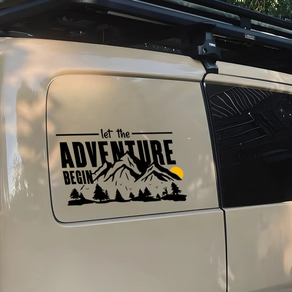 Let the Adventure Begin Vinyl Car Decal, 25, 40 or 50cm