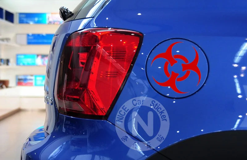 Biohazard Warning Reflective Decals for Fuel Cap, Trunk and Helmet - view 11