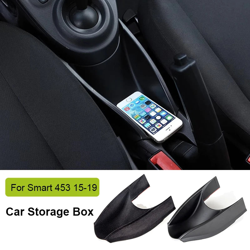 Car Center Console Armrest Storage Box Organizer Tray Car Accessories Interiors for Smart 453 Fortwo Forfour 2015-2019
