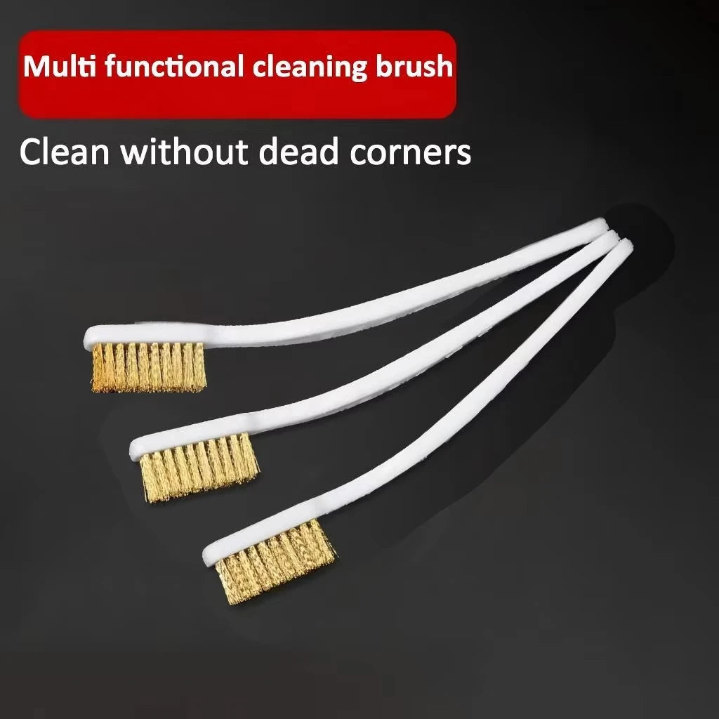 1/3/5pcs Mini Copper Plating Brass Wire Brush Set for Paint & Rust Removal Industrial Metal Polishing Burr Cleaning Tool