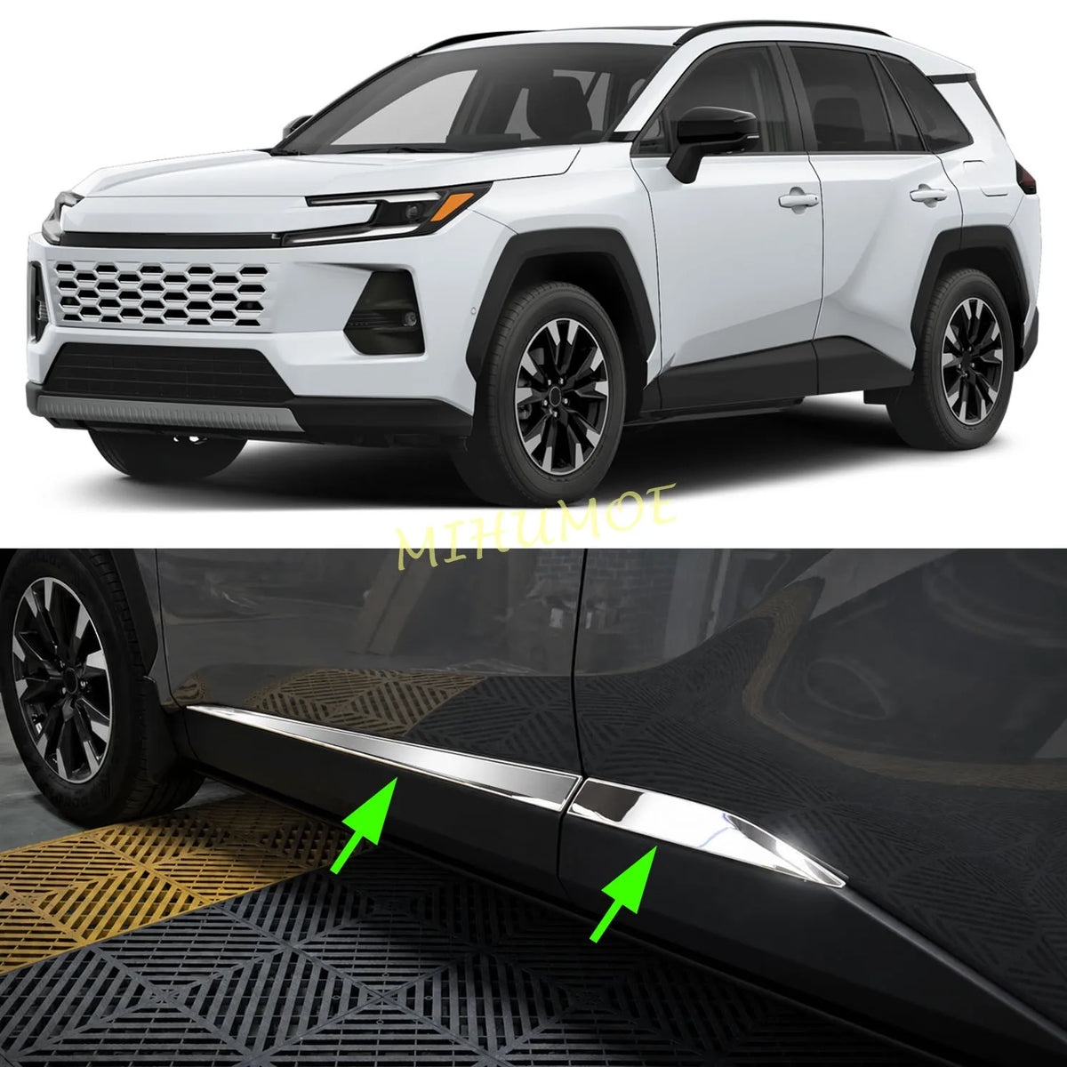 Stainless Steel Side Door Body Trim for Toyota RAV4 2026-2028