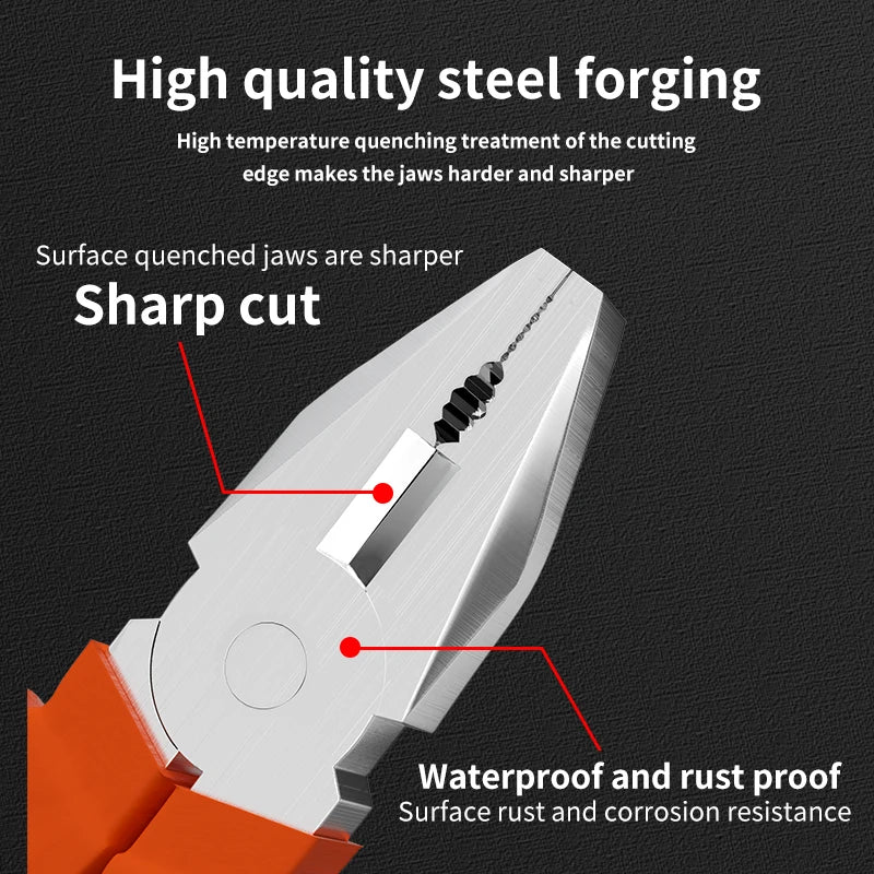 Heavy-Duty 3-Piece Pliers Set: Diagonal, Needle-Nose & Wire Cutters - image 5