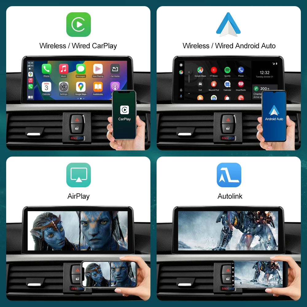 Wireless CarPlay & Android Auto Display for BMW Series 1-4 - image 4