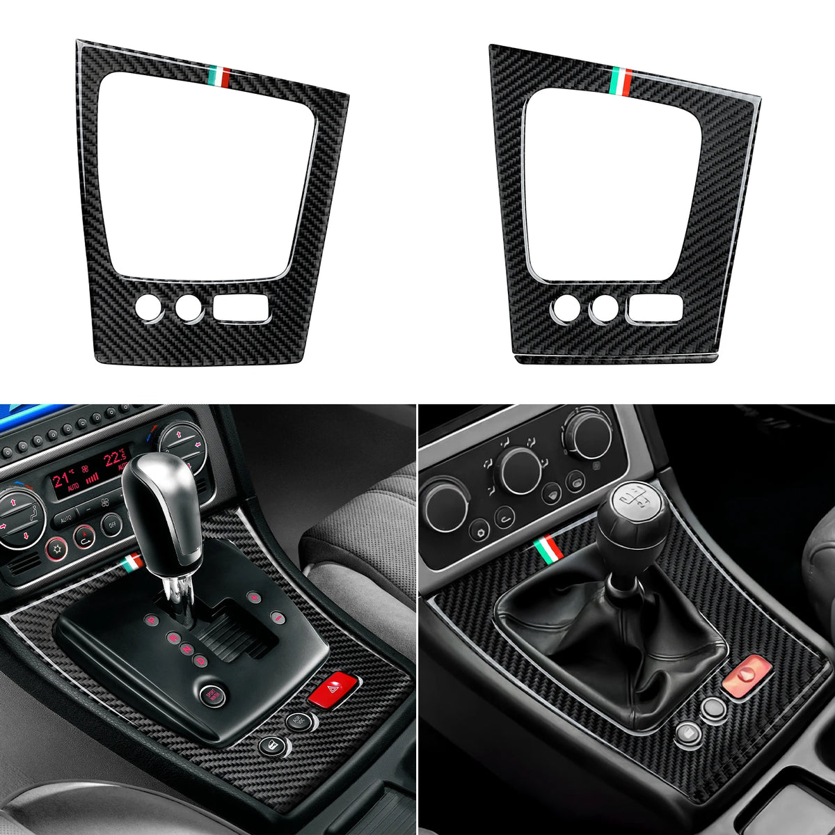 For Alfa Romeo 159 (2004-2011) Accessories, Car Center Console Gear Shift Panel,Steering Wheel Carbon Fiber Interior Stickers.