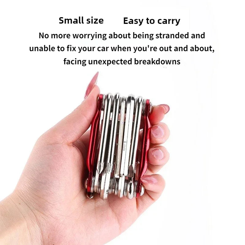 11-in-1 Bicycle Repair Tool Kit – Wrench, Hex & Screwdriver