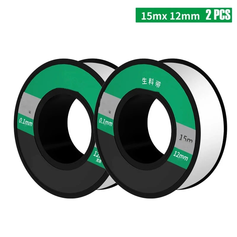 2-Roll PTFE Tape for Faucets & Water Pipes