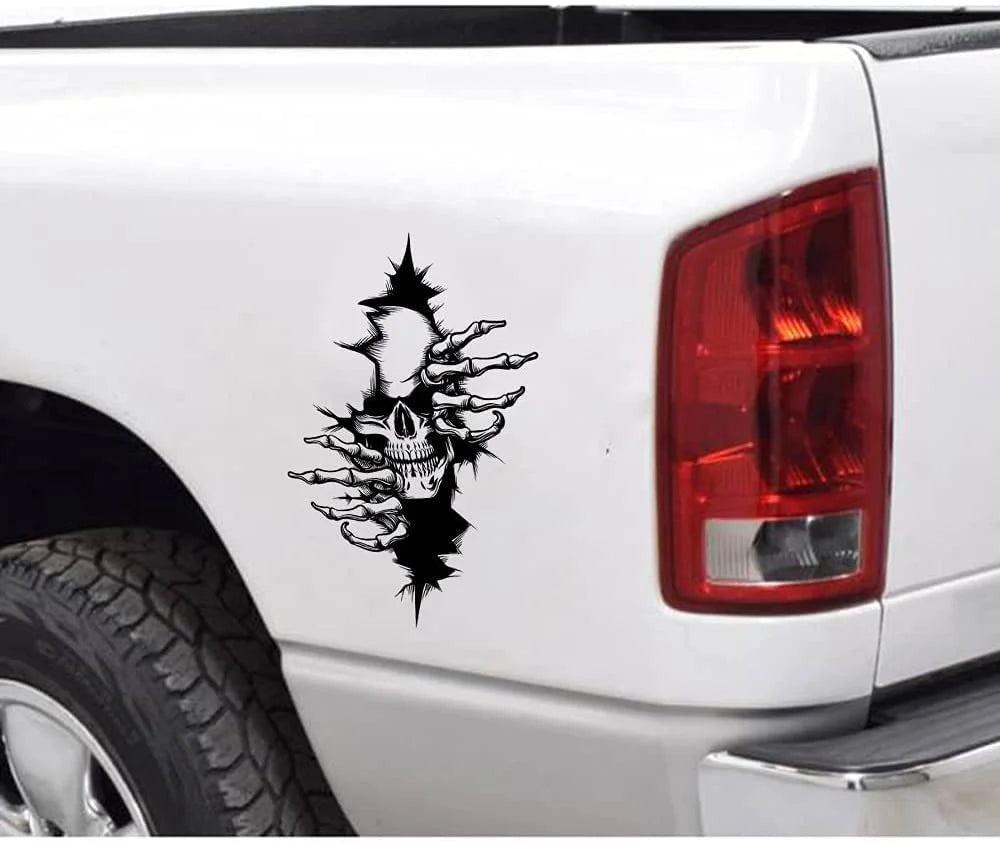 15cm Horror Skeleton Motorcycle Sticker, Waterproof PVC Decal - view 6