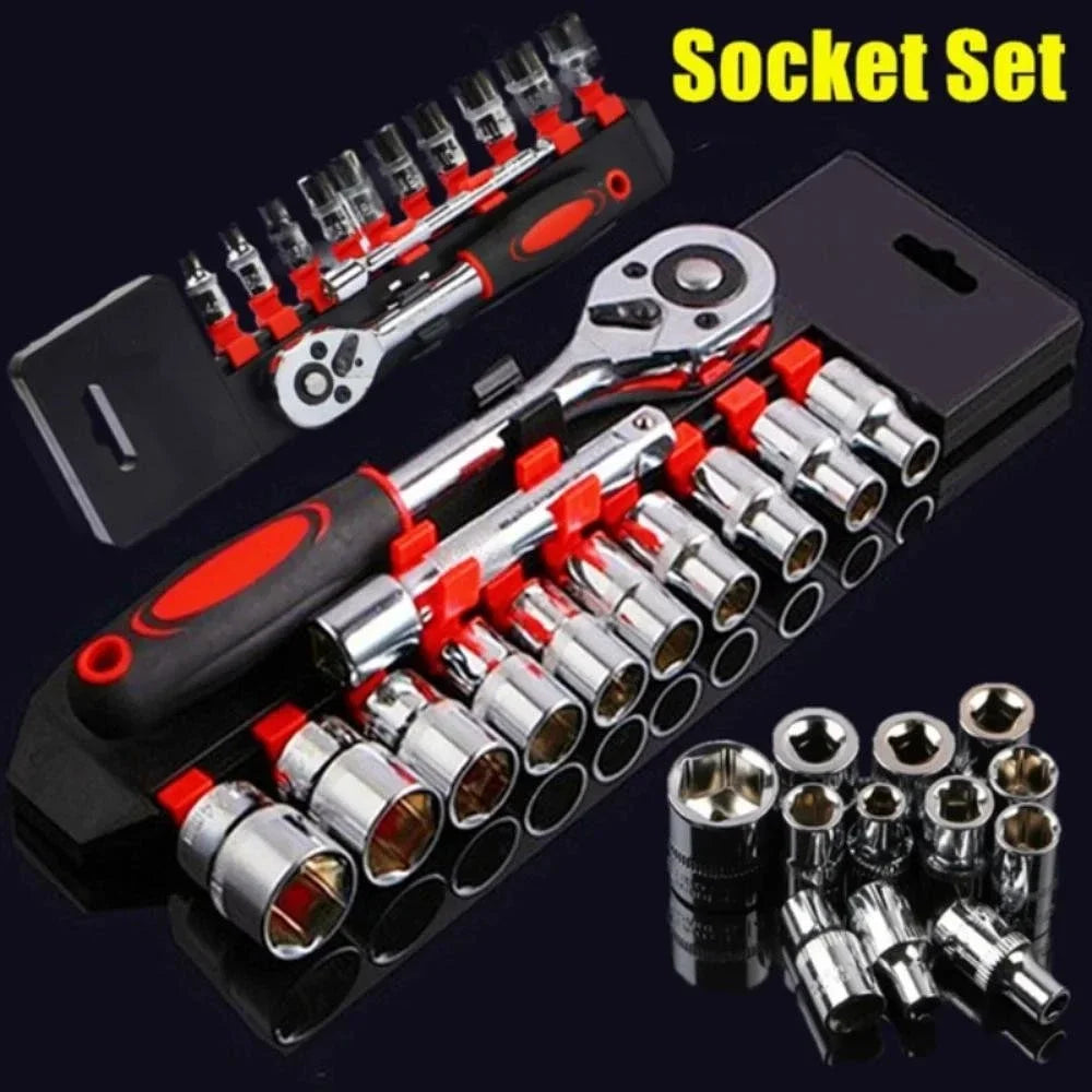 12 Pcs Wrench Socket Set Repair Tool Kit Universal for Motorcycle Bicycle Car Boat Auto Hardware Tools