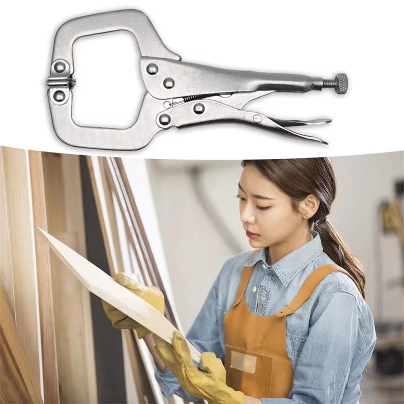 1/2 Pcs 6in Heavy-Duty Locking C-Clamp Pliers, Adjustable Welding Clamp