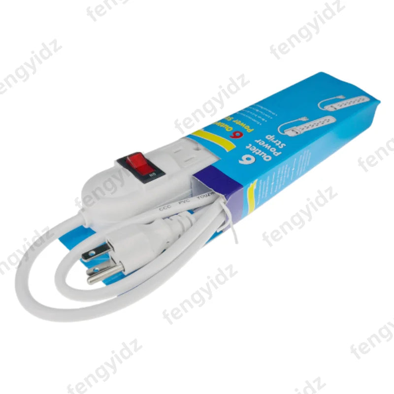 6-Outlet Surge Protector Power Strip with 1m Extension Cord