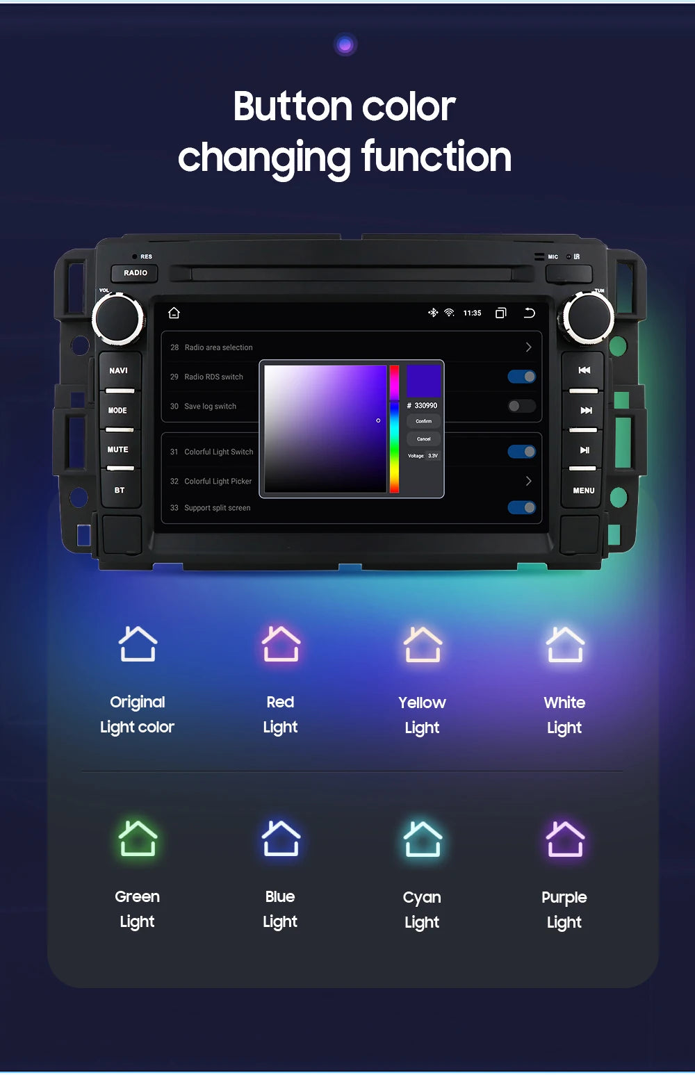 7-Inch Android 13 Touchscreen Car Stereo for Chevy Silverado GMC Sierra - image 22
