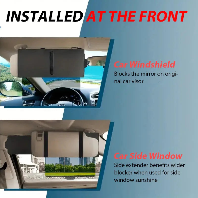 Universal Car Sun Visor Extender, Retractable Anti-Glare Shield