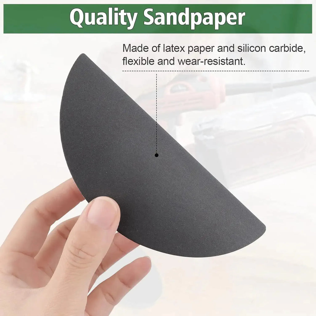 24pcs 5-Inch Wet & Dry Sandpaper Discs, 1000-5000 Grit, Round No-Hole Sanding Pads