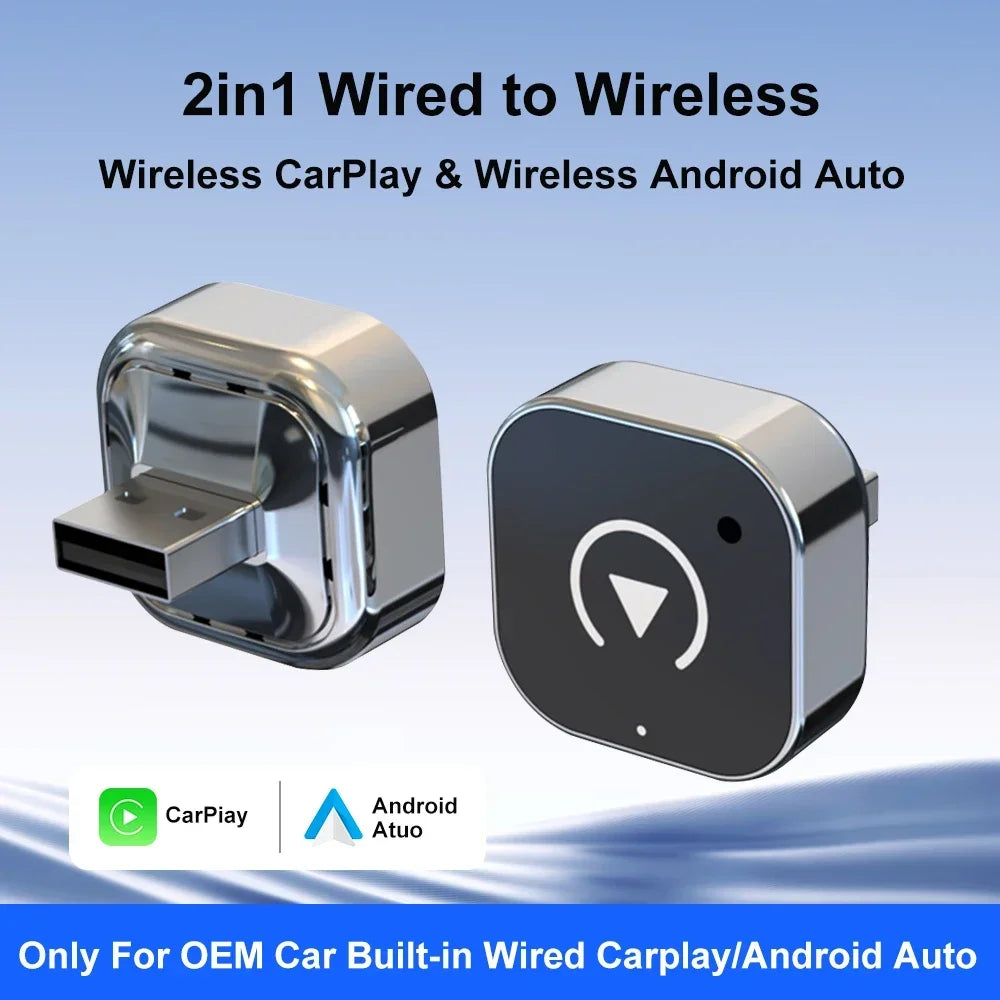 Wired to Wireless CarPlay and Android Auto Adapter, 4 Models