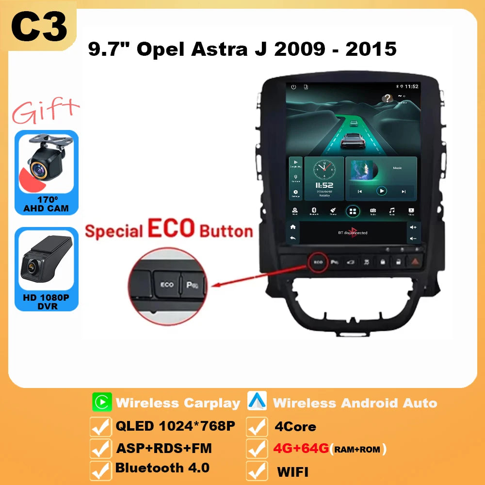 9.7-inch Android Car Radio for Opel Astra J 2009-2015 GPS WiFi - image 9