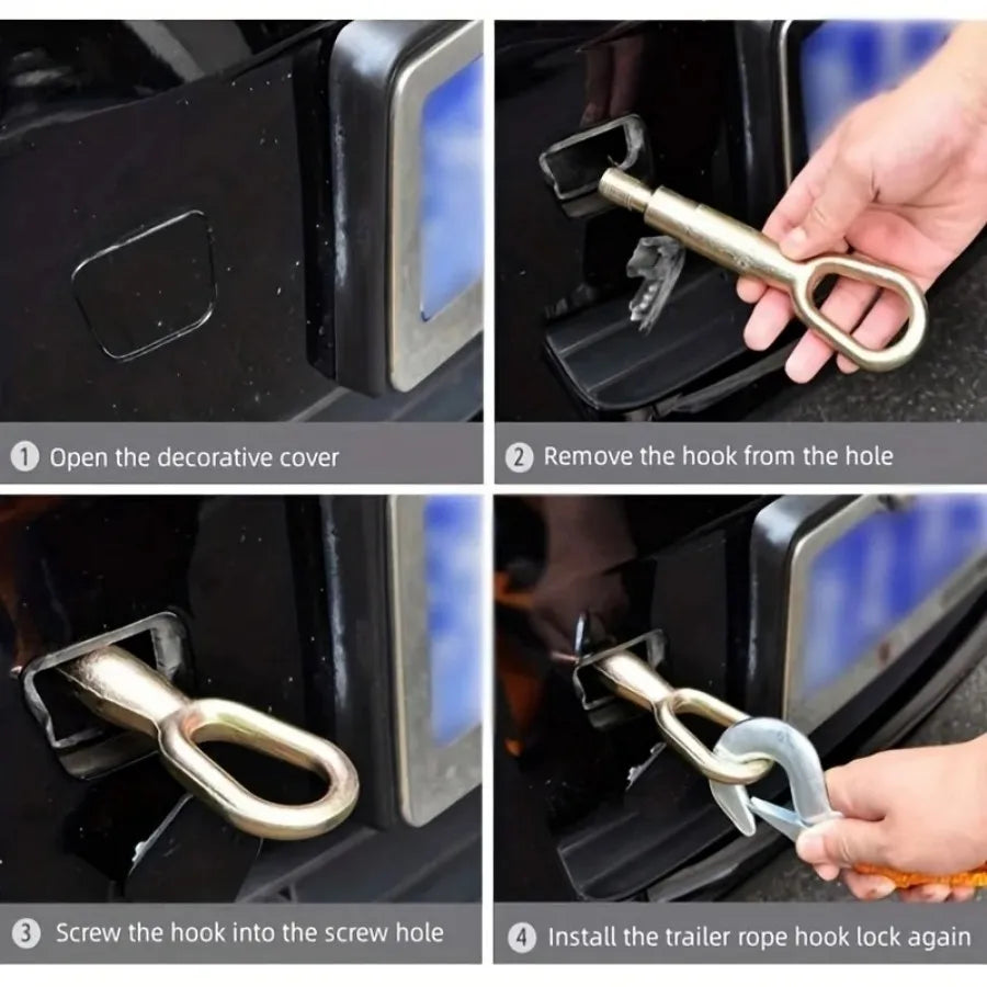 5-Ton Heavy-Duty Car Tow Cable with Hooks