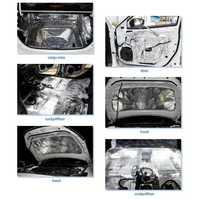 Fireproof Acoustic Thermal Insulation Mat - Car Soundproofing 200x50cm - image 3