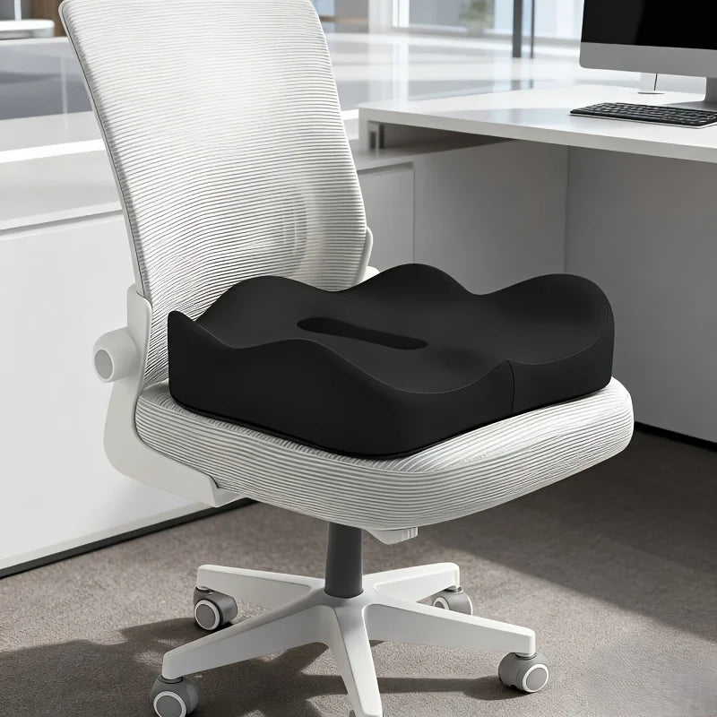 1pc Summer Breathable Car Seat Cushion, Memory Foam Coccyx Pad, Fashionable,Comfortable, Anti-Slip Soft Support, Water Washable
