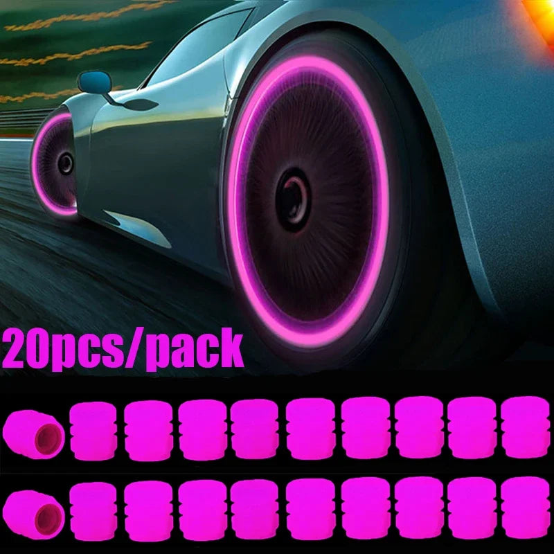 Glow in Dark Tire Valve Caps - Luminous Car Wheel Stem Covers - image 10