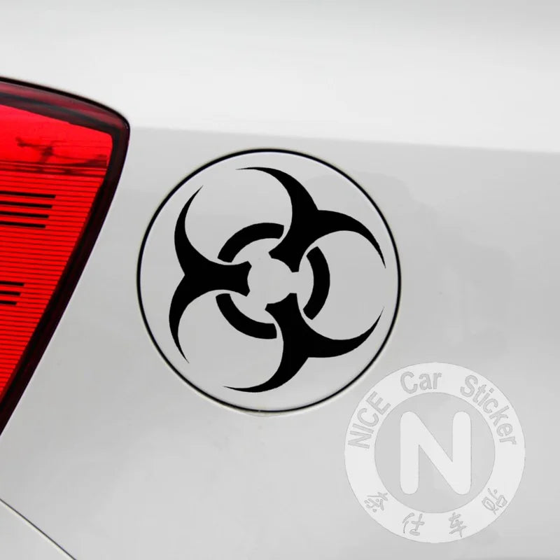 Biohazard Warning Reflective Decals for Fuel Cap, Trunk and Helmet - view 9