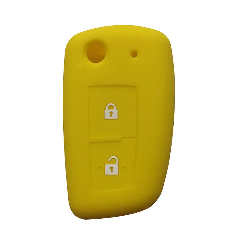 Silicone 2-Button Flip Key Cover for Nissan Qashqai J11, X-Trail & More