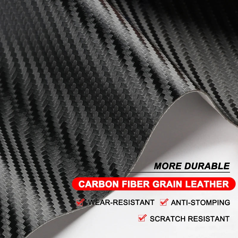 Carbon Fiber Texture Door Sill Sticker Set for Nissan Qashqai and X-Trail