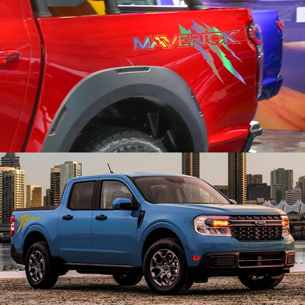 2-Pack Ford Maverick Claw Decals - Vinyl Truck Graphics - image 3