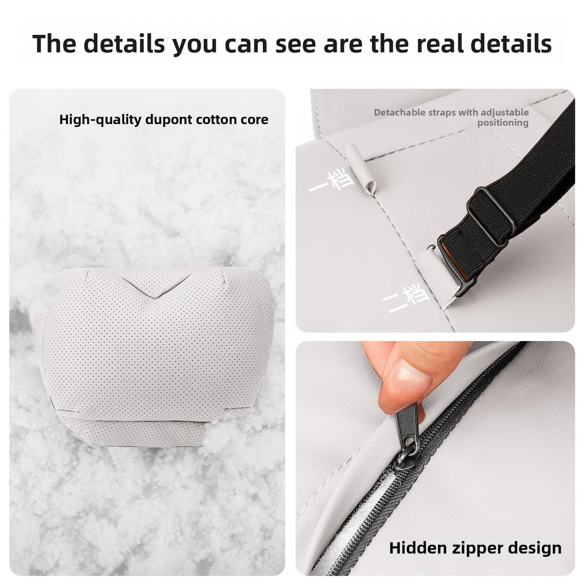 Perforated Artificial Leather Car Headrest or Backrest Cushion