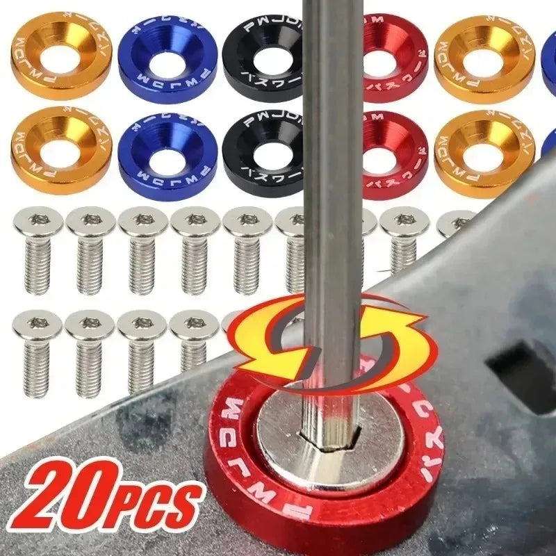 M6 Aluminum Bolt Set with Washers for Car Modifications - image 2