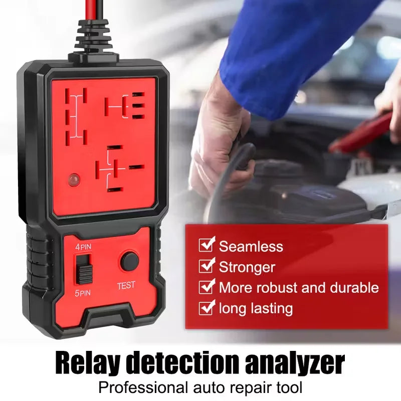 12V Relay Tester with Battery Clamp – 4-Pin/5-Pin Automotive Tool - image 4