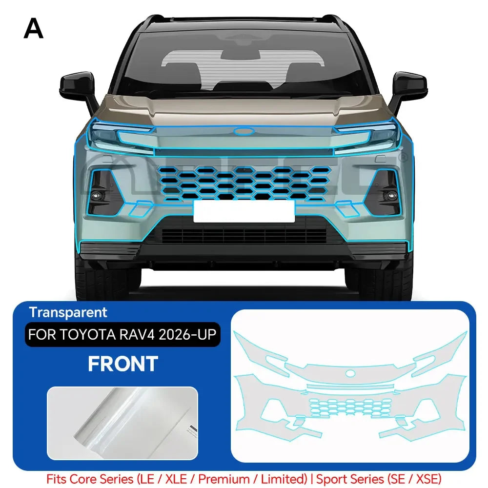 Pre-Cut Paint Protection Film Kit for Toyota RAV4 2026-2027